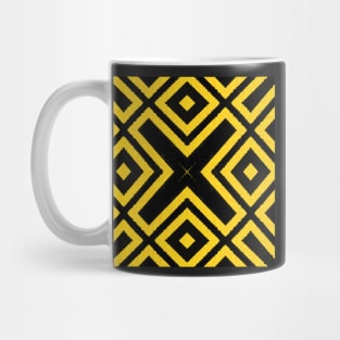 HIGHLY Visible Yellow and Black Line Kaleidoscope pattern (Seamless) 5 Mug